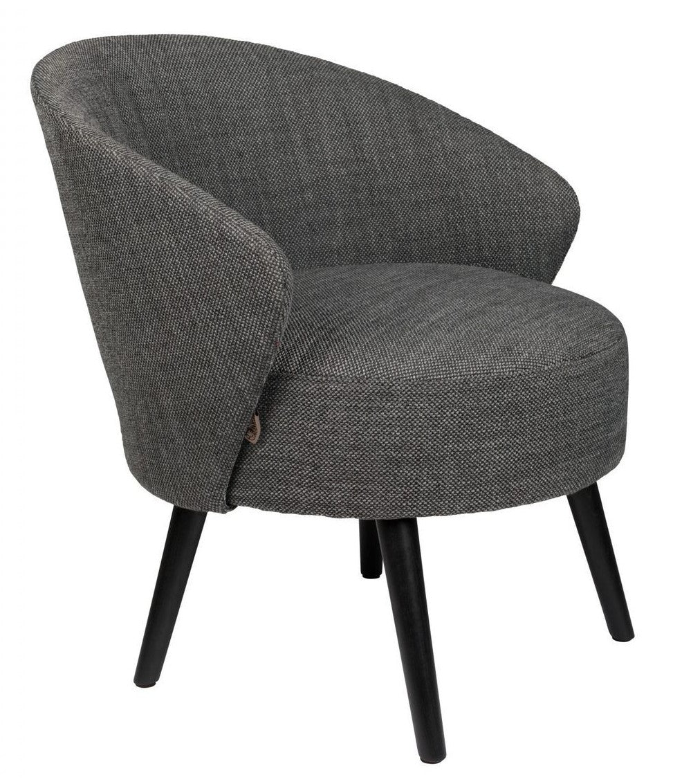 Dutchbone Waldo Lounge Chair, Dark Grey