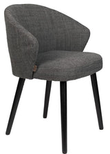 Dutchbone Waldo Dining Chair, Dark Grey