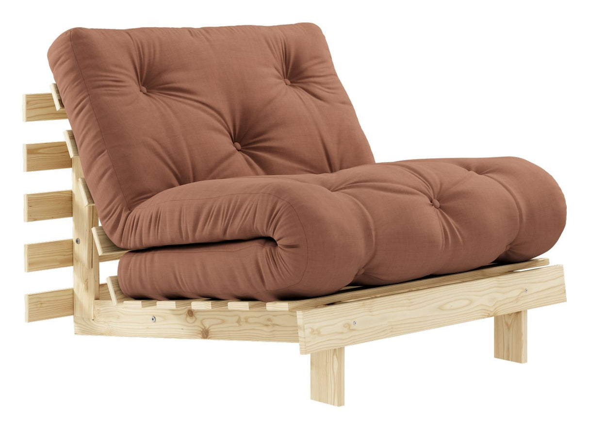 Rötter 90 bäddsoffa, tall/brun