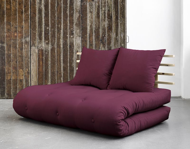 Shin Sano Futon Soffa, Bordeaux/Natural