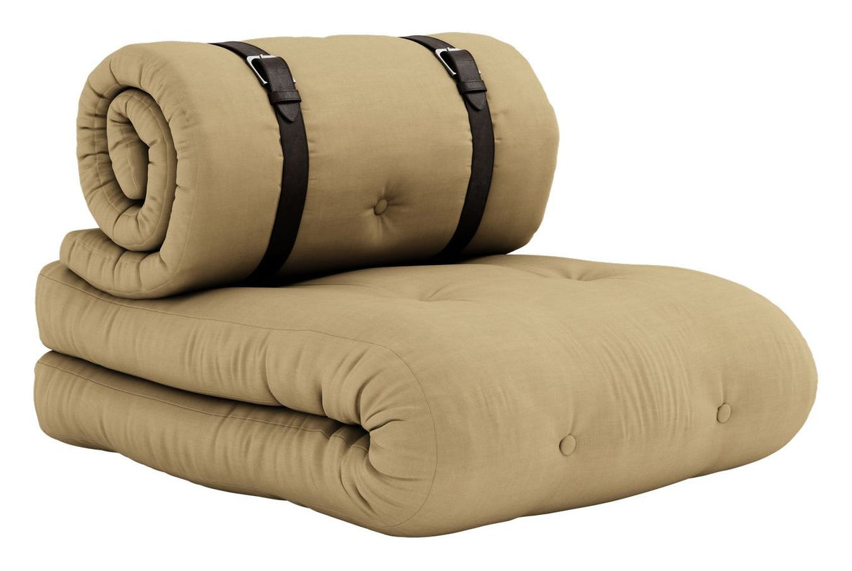 Spänne-up futon stol, vete beige