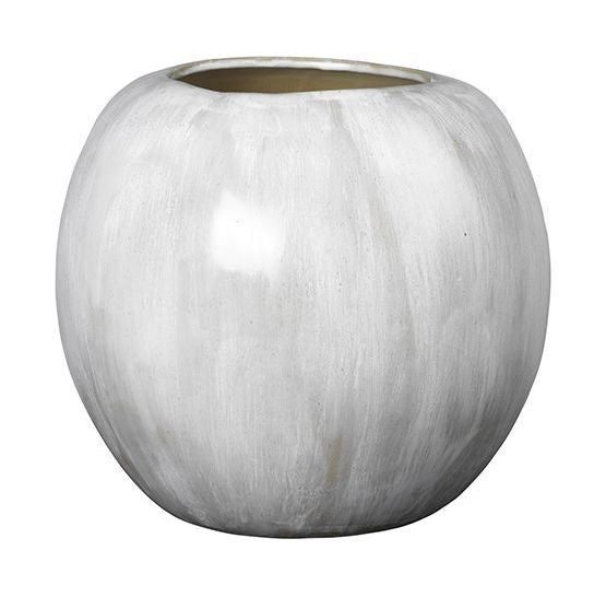 Apple Vase Ø31, vit stengods