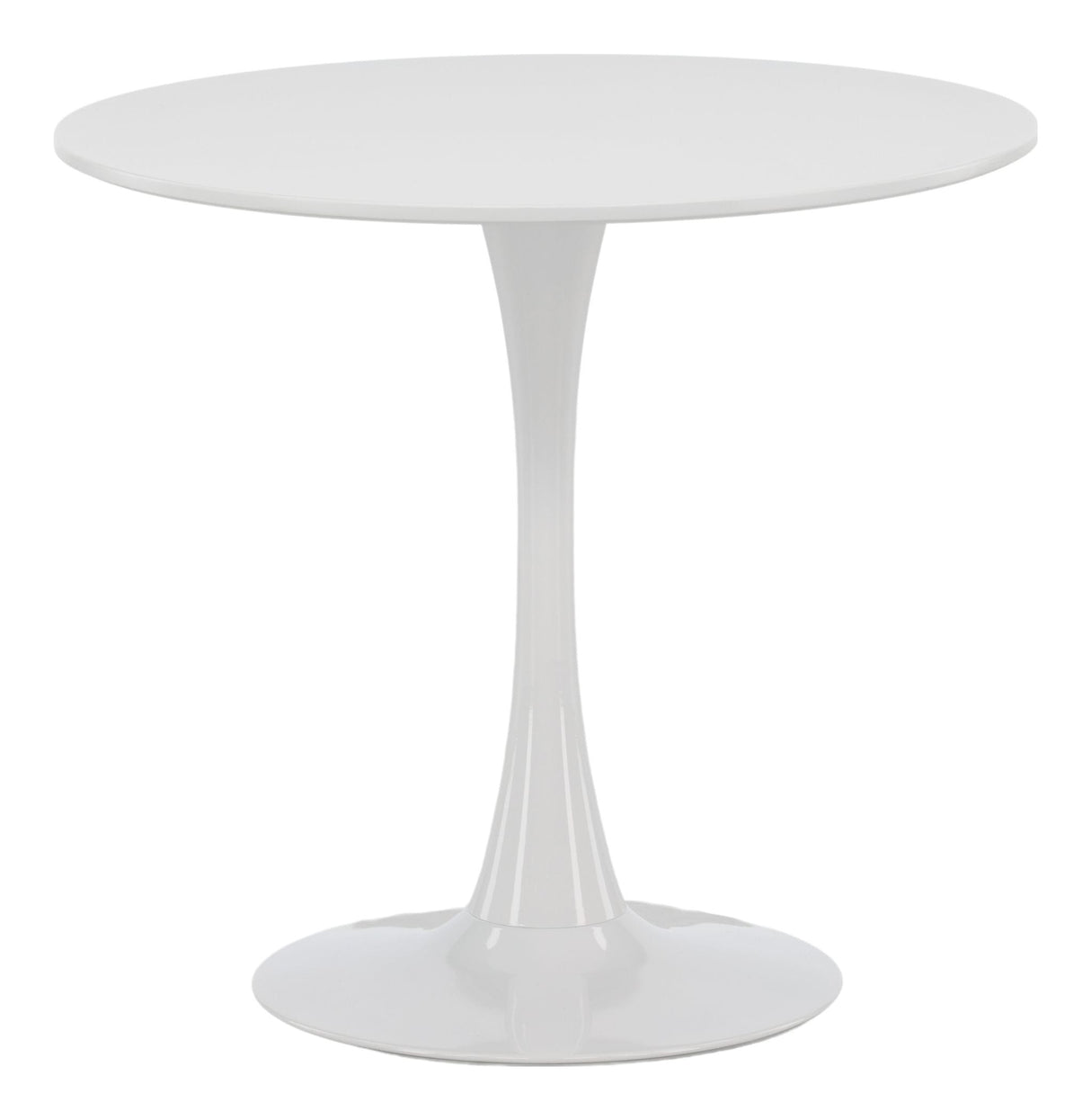 Hamden Dining Table, MDF, White, Ø80