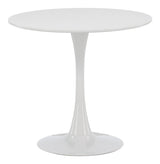 Hamden Dining Table, MDF, White, Ø80