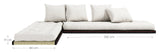 Chico futon soffa, linne w. Tatamimattor