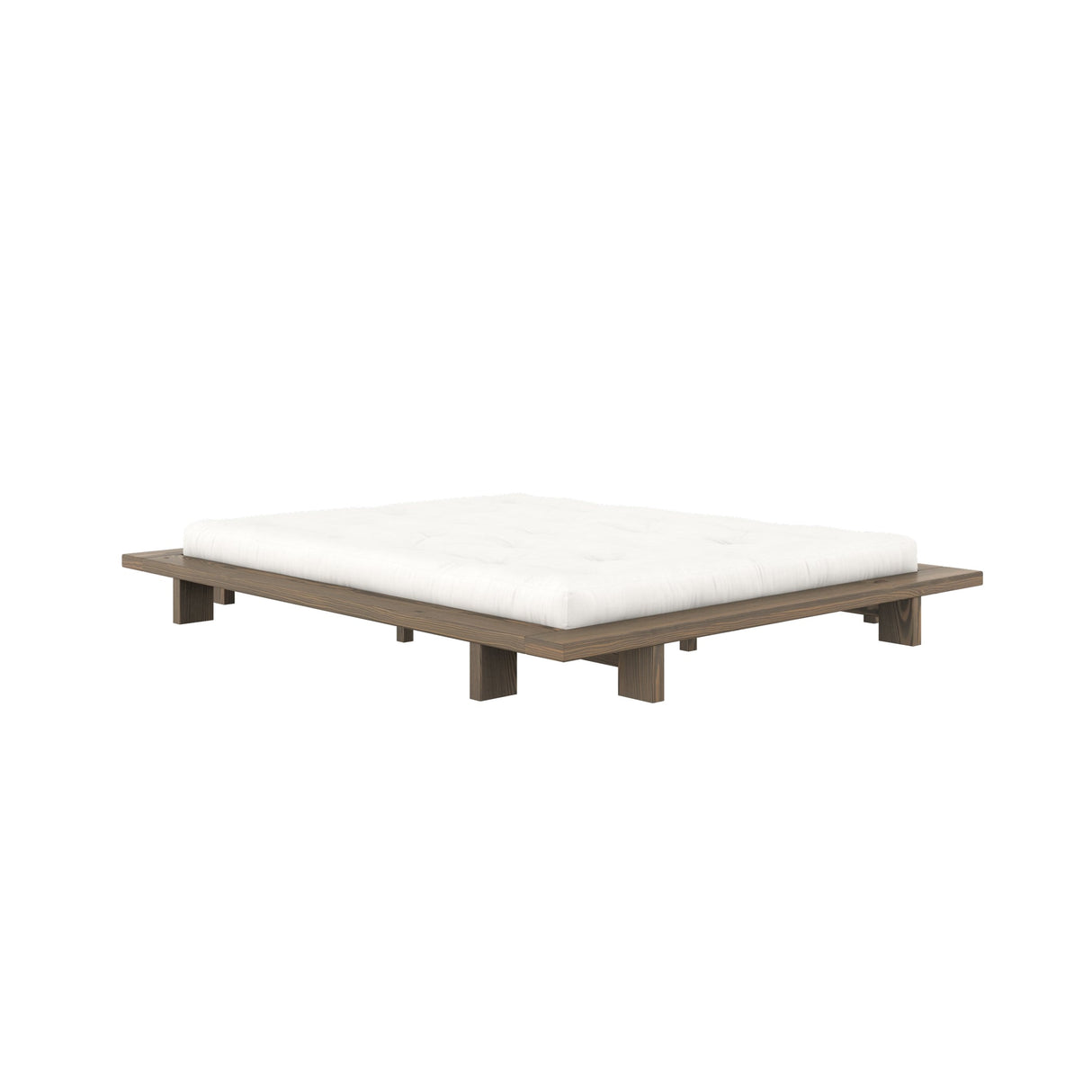 Japan Bed Frame, brun lackerad tall, 160x200