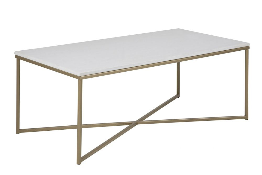 Filippa kaffebord 120x60, vit marmor