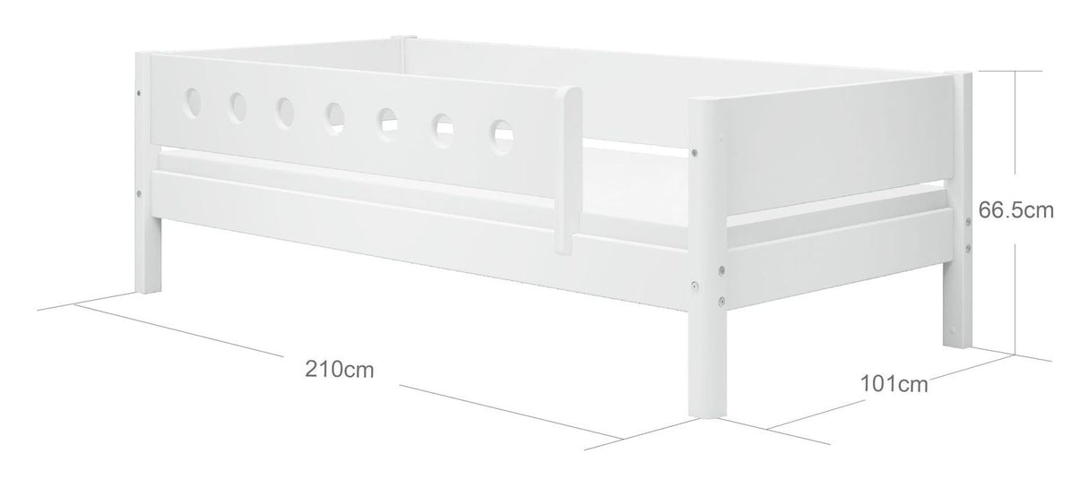 Dagsbädd med. Röd häst, vit, 90x200