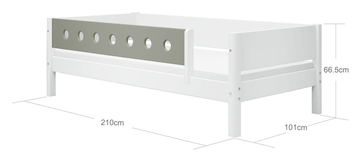 Dagsbädd med. Bed House 90x200, vitt och grönt