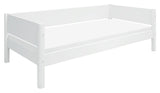 Flexa vit enkelsäng med headboard, 200x90