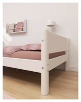 Flexa vit enkelsäng med headboard, 200x90