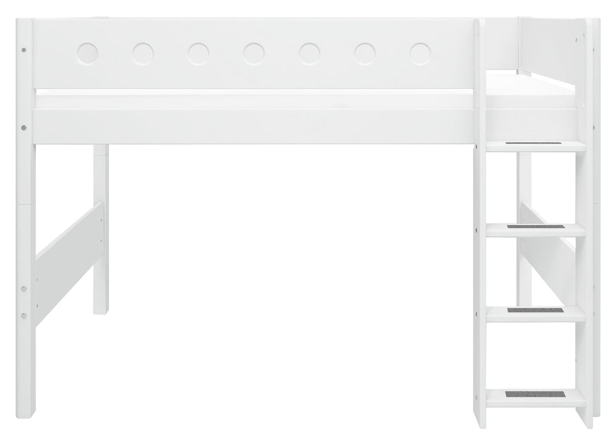 Flexa White Semi-High Bed, 200x90