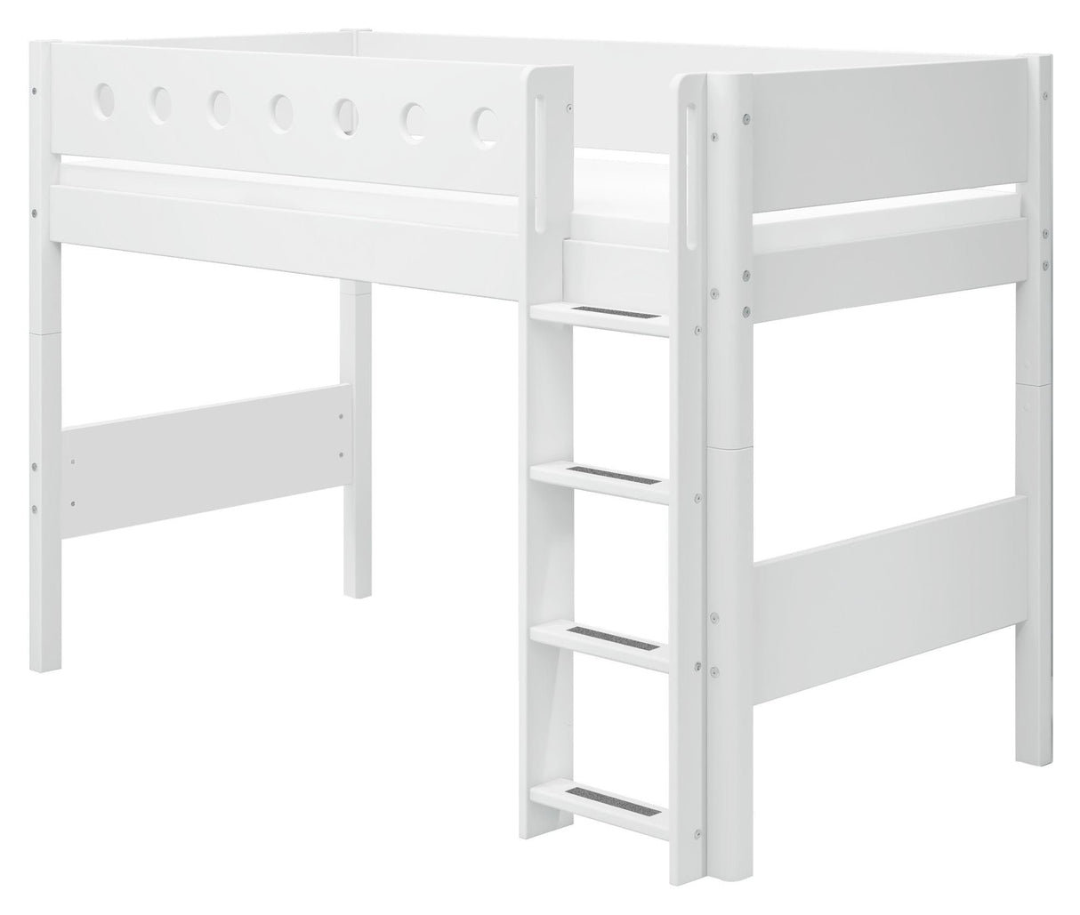 Flexa White Semi-High Bed, 200x90