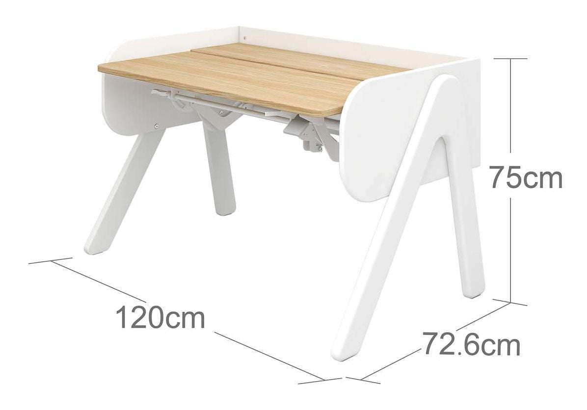 Woody Desk, White/Oak