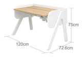 Woody Desk, White/Oak