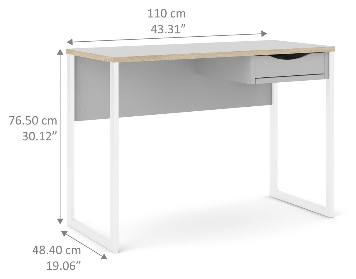 Funktion plus skrivbord - Mat White, B110