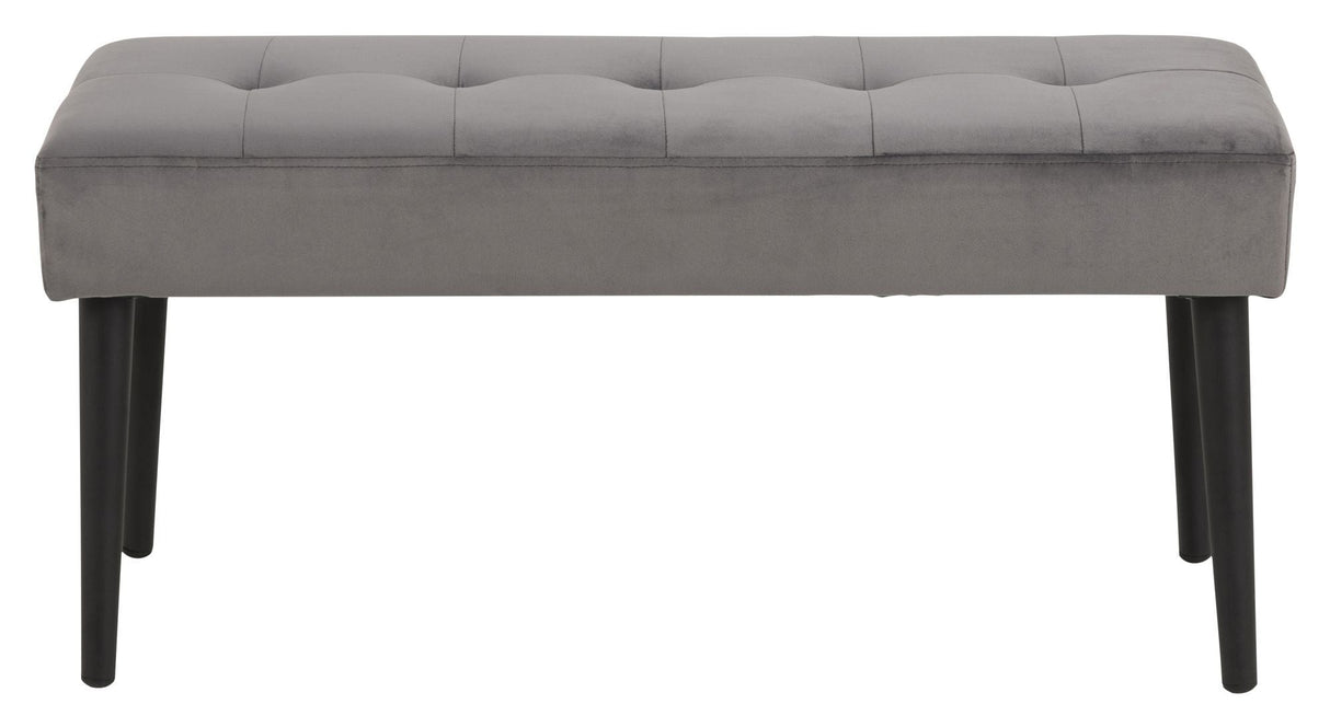 Glory Bench, Dark Grey Velvet