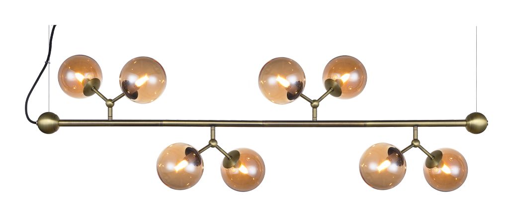 Halo design atom bordslampa oxid med 8 glas 8xg9