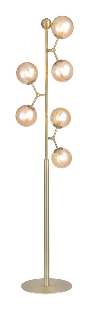 Halo Design Atom Floor Lamp Antik mässing 6xg9