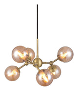 Halo Design Atom Mini Chandelier Antique Brass 6xg9