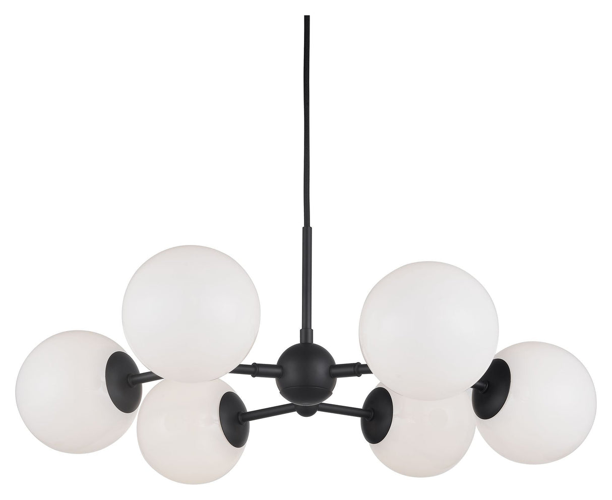 Halo Design Atom Chandelier, Opal