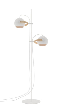 Halo Design D.C Floor Lamp 2 Arm Ø18, White w/Oak