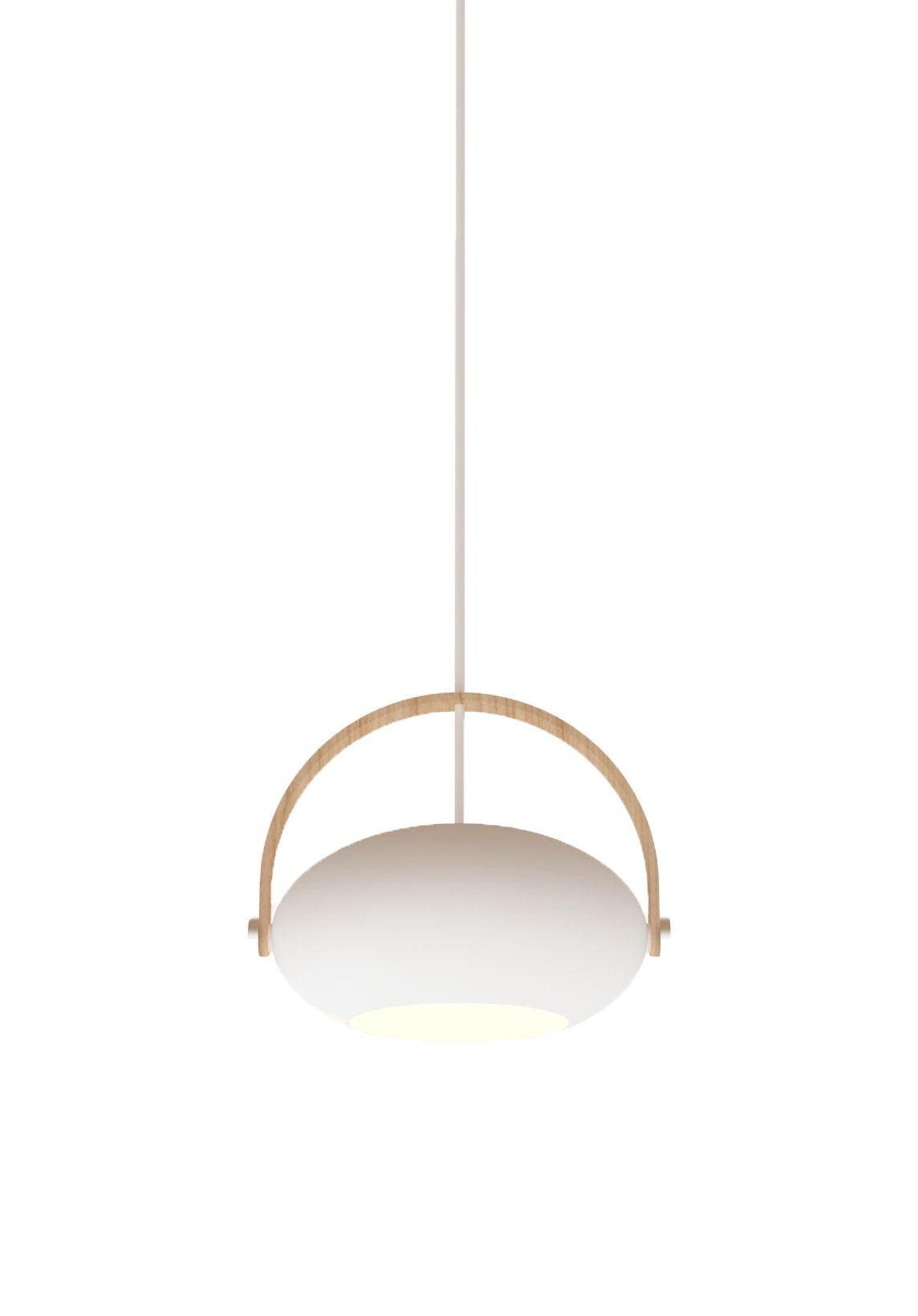 Halo Design D.C Pendant Ø26, White w/ Oak 250 cm Cable