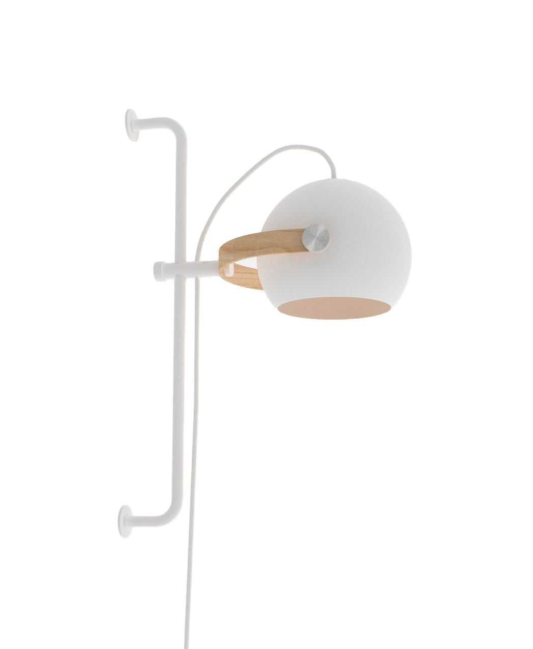 Halo Design D.C Wall Lamp Ø18 w/Arm, White w/Oak