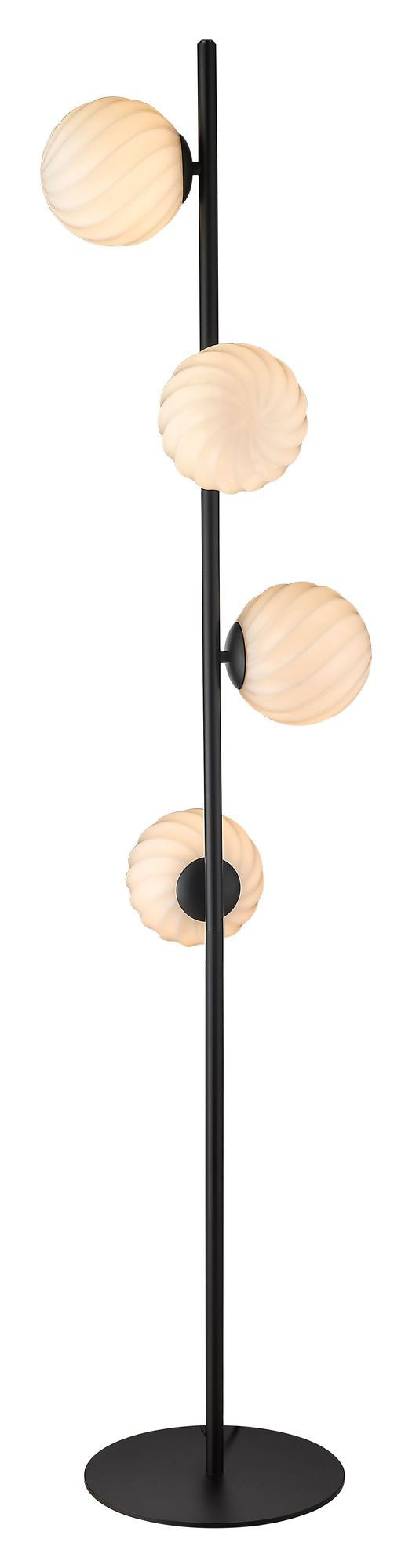 Halo Design Twist 4 Floor Lamp Opal, svart