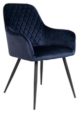 Harbo Dining Chair, Blue Velvet