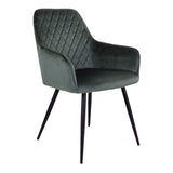 Harbo Dining Chair, Green Velvet