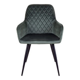 Harbo Dining Chair, Green Velvet