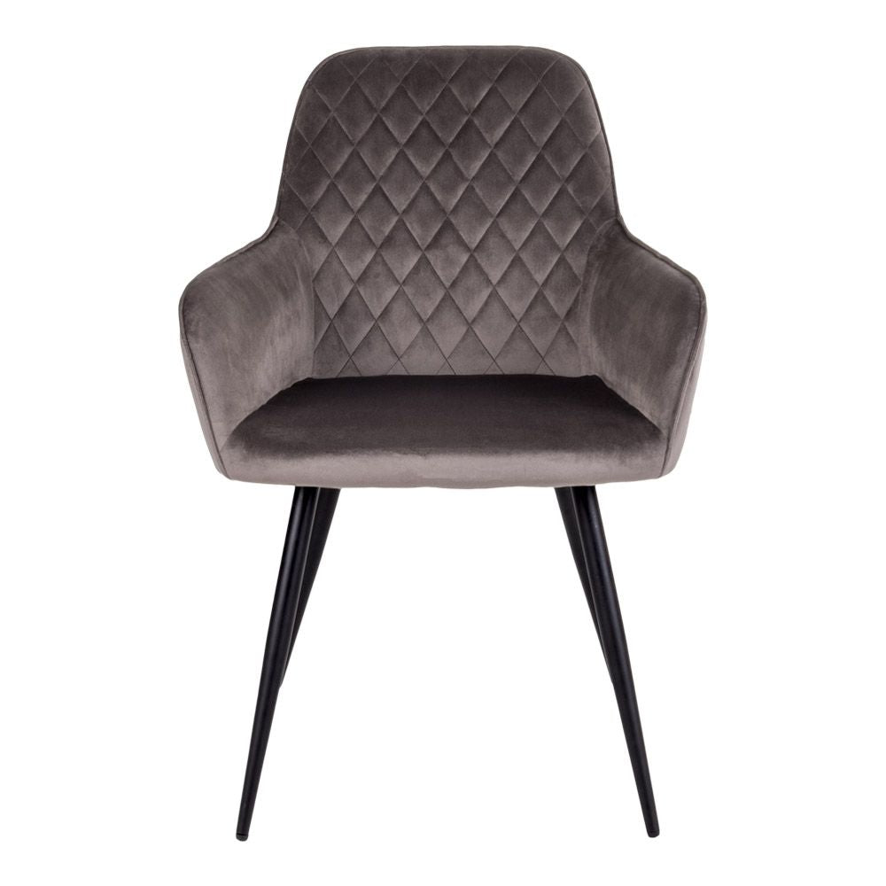 Harbo Dining Chair, Mushroom Velor