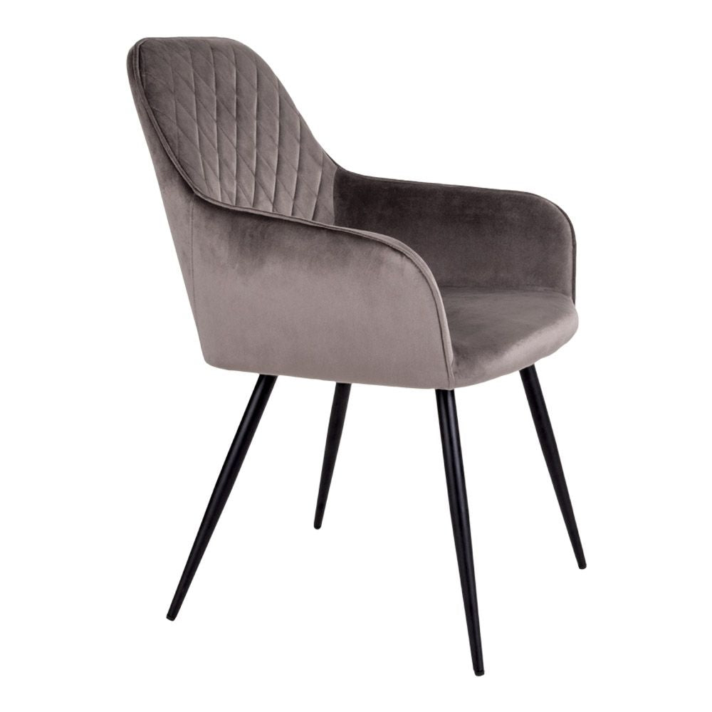 Harbo Dining Chair, Mushroom Velor