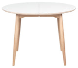 Symphony Dining Tabell 82 Vit laminat/oljad ek, Ø105