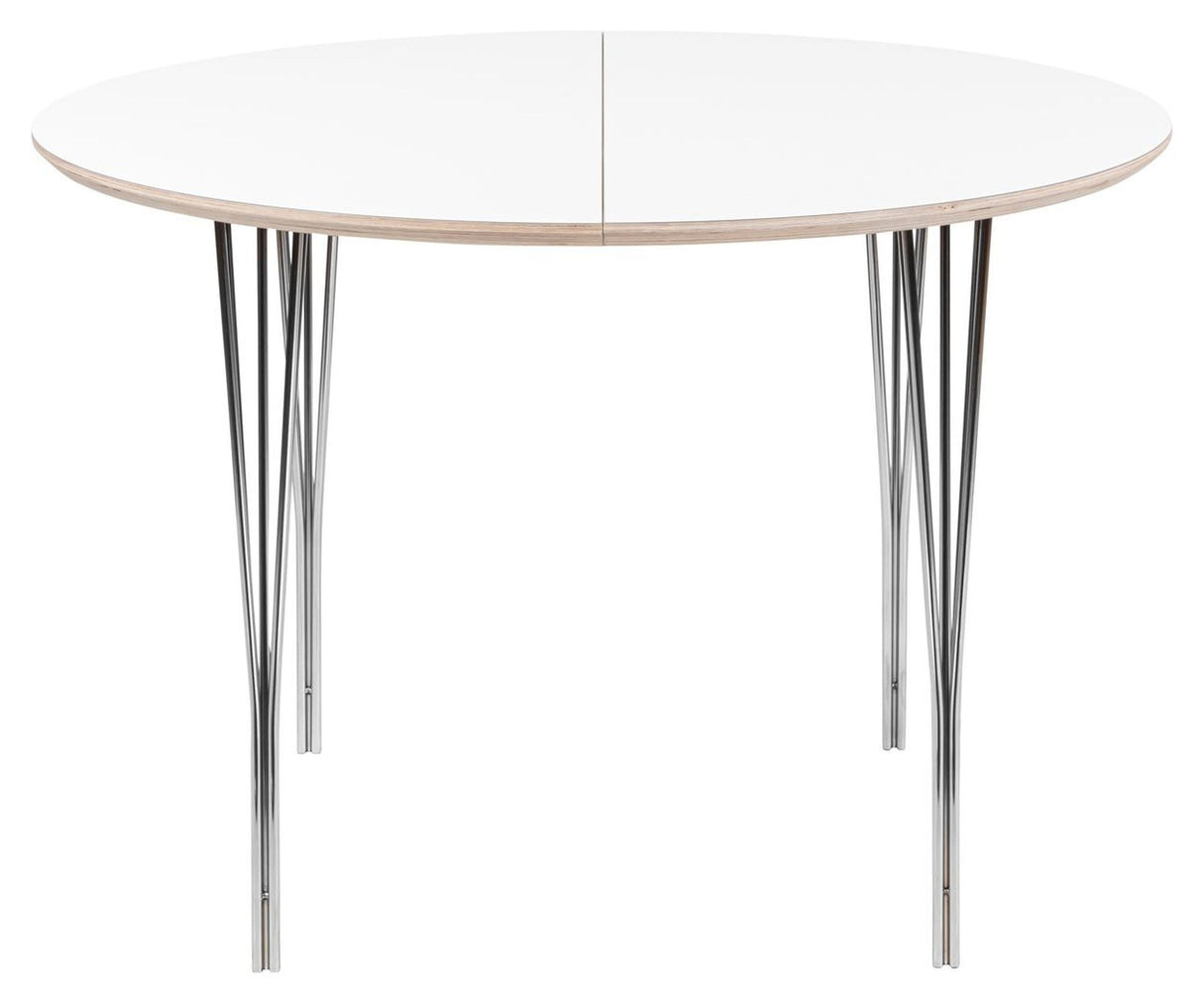 Symphony Dining Tabell 82 Vit laminerad / krom, Ø105