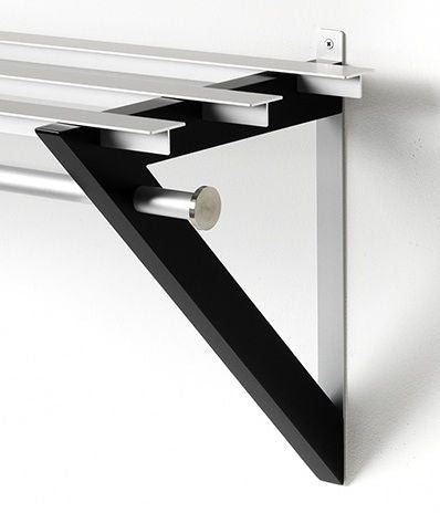 HH-7 Milano Hat Shelf Black, 98 cm