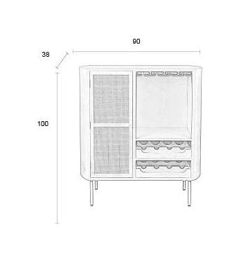 Amaya Bar Cabinet - Beige