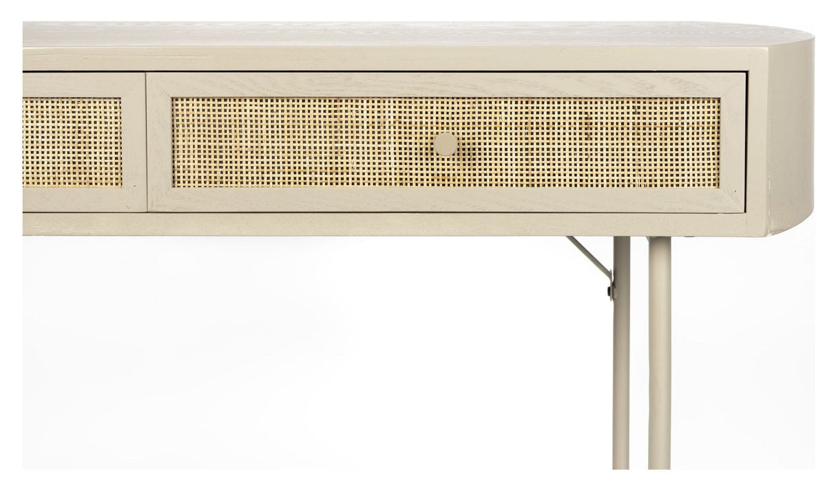 Amaya Console Table With Drawers, MDF, Susge, Beige