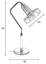 Nixon bordslampa med grön glasskugga