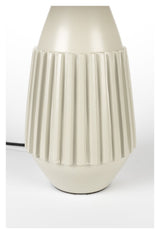 Aysa bordslampa, beige alu/tyg