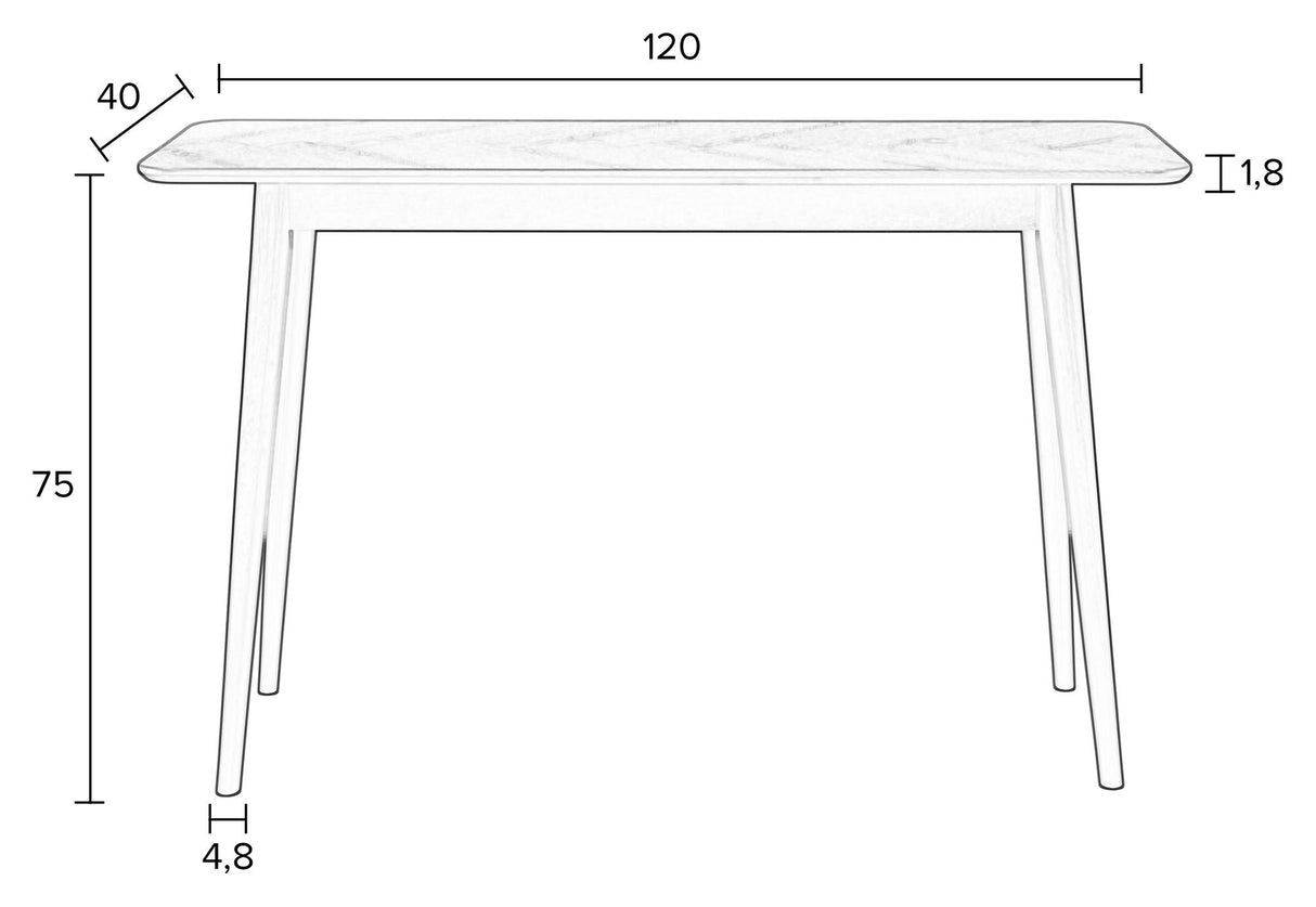 Homii Fabio Console Tabell 120x40, naturen