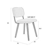 Jake Dining Chair, Offwhite Bouclé