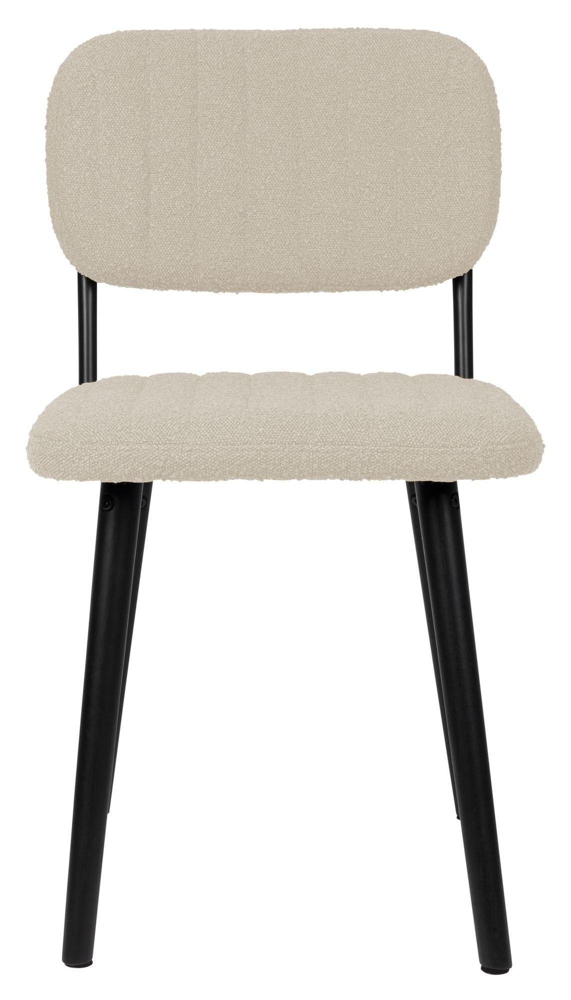 Jake Dining Chair, Offwhite Bouclé