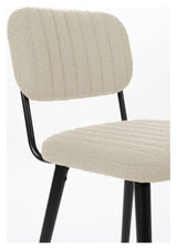 Jake Dining Chair, Offwhite Bouclé