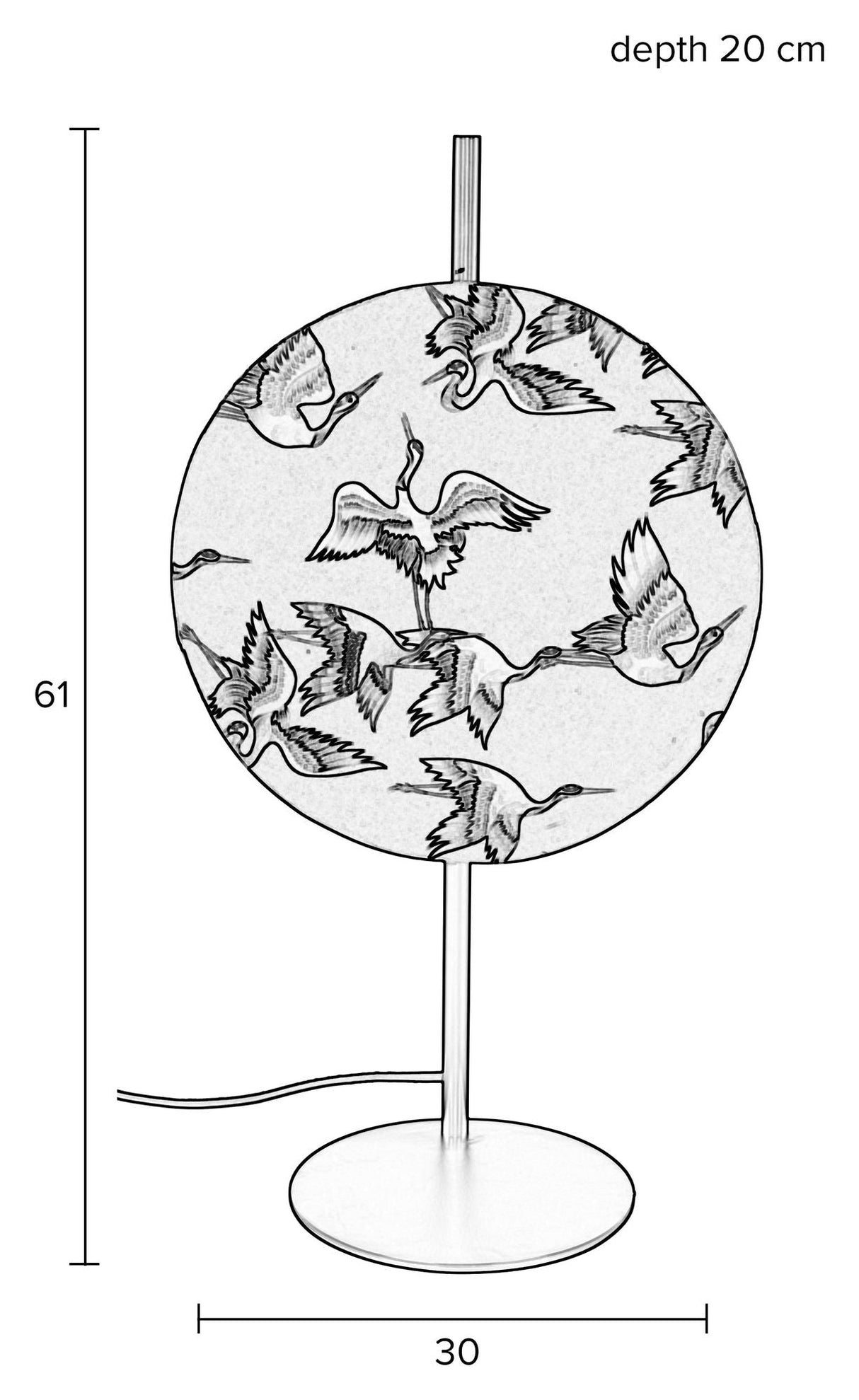 homii Jaylee bordslampa, svart