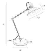 Jona bordslampa, svart, mässing