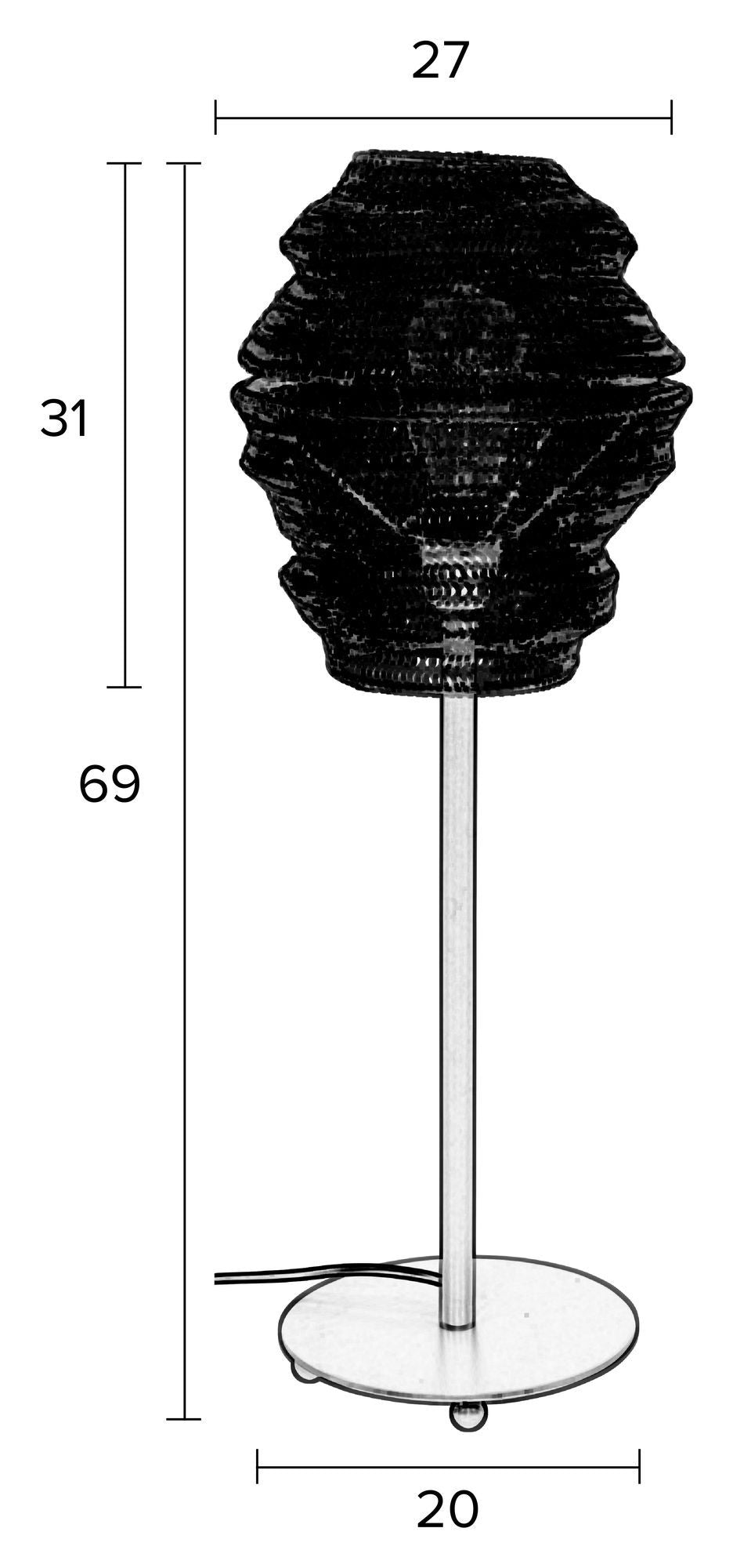 homii lena bordslampa mässing