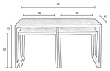 Parker soffbord, uppsättning av 3, svart