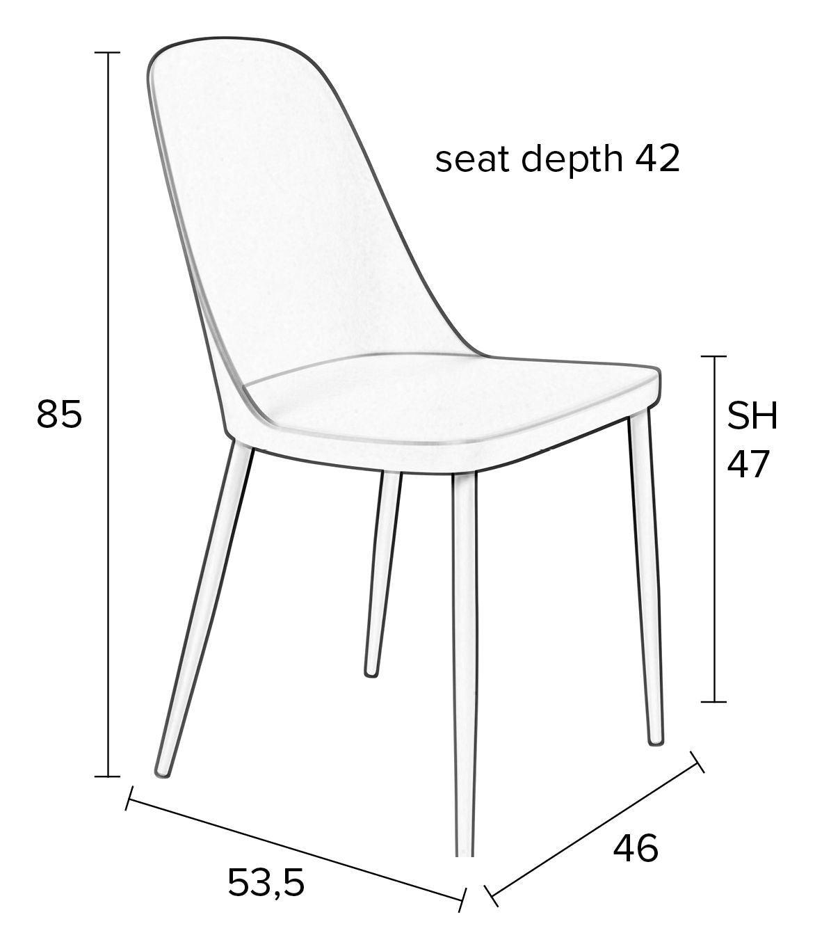 Homii Pip Dining Chair, Mint